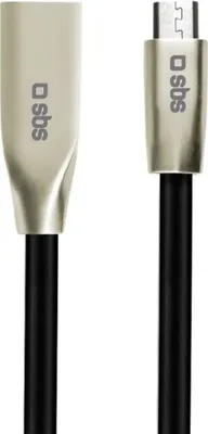 Obrázek produktu pro SBS TECABLEMICROIRONK, 1,5 m, USB A, Micro-USB B, USB 2.0, Samec/samec, Černá