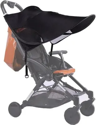 Produktbild von Faltbares Sonnensegel für Kinderwagen und Kinderwagen mit UV-Schutz 50+, wasserdicht und winddicht, verstellbarer Sonnenschutz für Babys