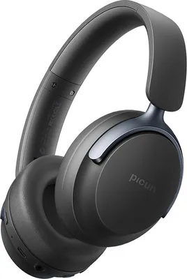 Zdjęcie produktu dla Bezprzewodowe słuchawki PICUN NC60 Bluetooth 5.4, zestaw słuchawkowy ANC do gier -48 dB, 4-mikrofonowa redukcja szumów, przetworniki HD 40 mm, odtwarzanie przez 130 godzin, czarne