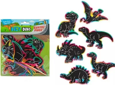 Image de TRENDHAUS Dino livre de coloriage à gratter 6 pcs. 957009