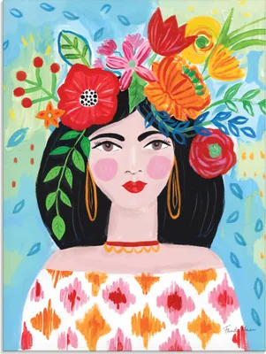 Produktbild von ARTland Glasbild Boho Girl I Größe: 60x80 cm