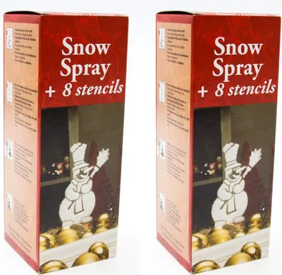 Produktbild von 2er Pack Schneespray 150 ml inkl. 8 Schablonen