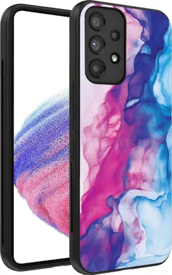 Produktbild von Smartphonica Telefon Fall geeignet für Samsung Galaxy A53 5G mit rosa blau Marmor Print - TPU Backcover Fall Rose blau Marmor Design