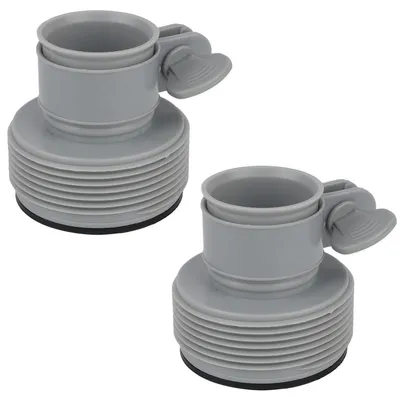 Zdjęcie produktu dla Adapter do węża basenowego, 2 sztuki, redukcja z 1,25" na 1,5", typ B, wykonane z tworzywa sztucznego, przeznaczone do pomp filtrujących