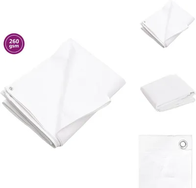 Obrázok produktu pre plachta vidaXL 260 g/m² 3x4 m biela HDPE - Plachty