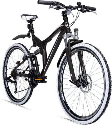 Produktbild von Bergsteiger Phoenix 26 Zoll Mountainbike, geeignet ab 160 cm, Scheibenbremse,  Licht, Schutzblech,  21 Gang-Schaltung, Vollfederung