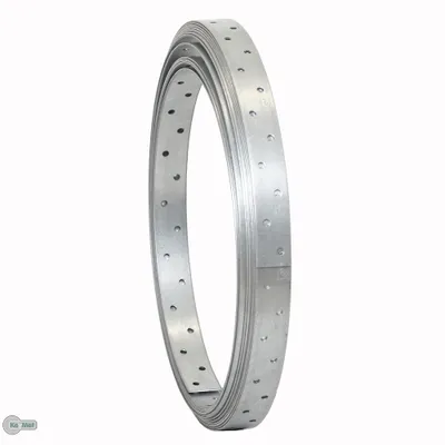 Produktbild von 10 m Rispenband Windrispenband Flachverbinder 25 x 1,5 mm Verbinder Silber Verzinkt