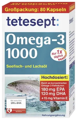 Immagine prodotto di Tetesept Omega-3 1000 Capsule 80 Capsule