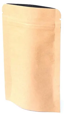 10 Kraftpapier Standbodenbeutel 90x30x140 mm lebensmittelecht