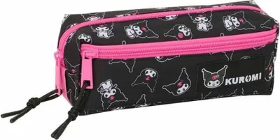 Produktbild von Dreifaches Mehrzweck-Etui Kuromi Schwarz Pink 22 x 8,5 x 6 cm