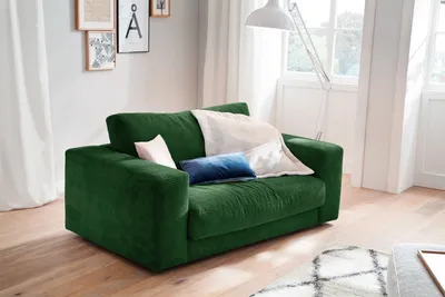 Produktbild von KAWOLA Doppelsessel MADELINE Loveseat Cord smaragd
