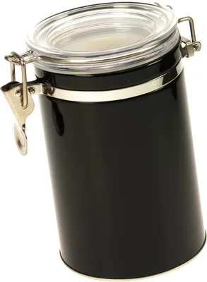 Productafbeelding van Koffiedose, rund, 500 gram, zwart, diameter 104 mm, hoogte 152 mm