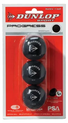 Image de Balles de squash Dunlop Progress Noir 3 balles Noir 3 balles