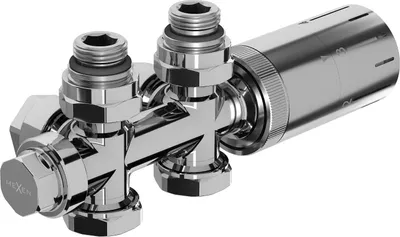 Obrázok produktu pre Mexen G05 termostatická sada rohová/rovná, Duplex, DN50, chrom - W908-958-01