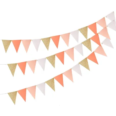 Produktbild von 3 Stück Wimpelkette, Geburtstagsdeko für Outdoor Party Hochzeit Festival