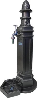 Produktbild von Nostalgischer Outdoorbrunnen mit hübschen Details - Rostfrei und langlebig: aus hochwertigem Aluminium Standbrunnen pulverbeschichtet Farbe antik