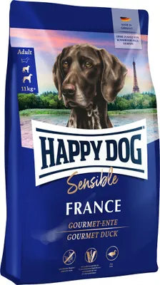 Produktbild von Happy Dog Sensible France, Adult, Ente, 11 kg, Gluten-frei