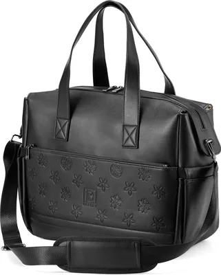 Produktbild von Brisby Venezia Strapazierfähige Wochenendtasche – Schultertasche – Reisetasche – Handgepäck – inkl. Aufhängehaken – Kunstleder – Schwarz