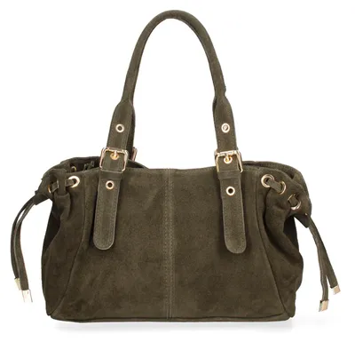 Produktbild von Handtasche für Damen, aus echtem Leder, Marke Lumena Lux, hergestellt in Italien, Farbe: Dunkelgrau