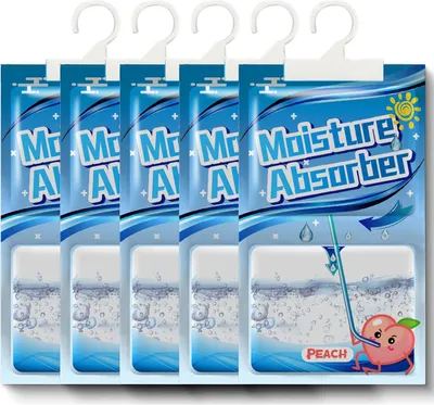 Immagine prodotto di Sacchetti assorbenti per l'umidità, confezione da 100 g, da appendere - Set di 5 - Profumati per armadi - Assorbono l'umidità negli armadi