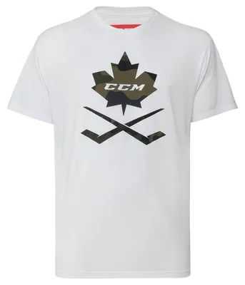 Produktbild von T-Shirt CCM Camo Tee Weiss Senior XL