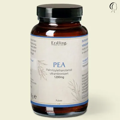 A bottle of dietary supplement powder.
