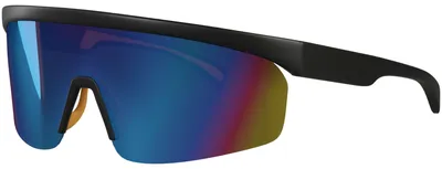 Produktbild von Uni Sonnenbrille 80er Fahrradbrille Sport Brille Retro verspiegelt Black Orange
