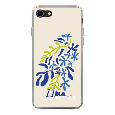 Produktbild von MuchoWow® Handyhülle Schutzhülle Hülle für iPhone 7 Blume - Blätter - Lima Silikon Softcase Handy Hülle - Kartenhalter