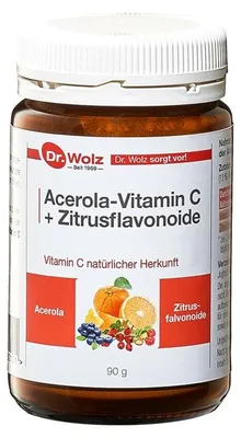 Produktbild von Acerola-Vitamin C + Bioflavonoide Dr. Wolz Pulver, 90 g Pulver