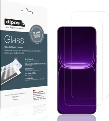 Immagine prodotto di 2x Pellicola Protettiva per Realme Neo8 Protezione Vetro Flessibile 9H dipos