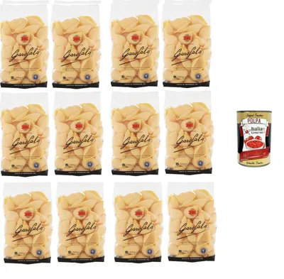 Produktbild von Garofalo ConchiglioniN°2-88 Nudeln aus Hartweizengrieß Gragnano IGP 12x500gr+ Italian Gourmet polpa 400g