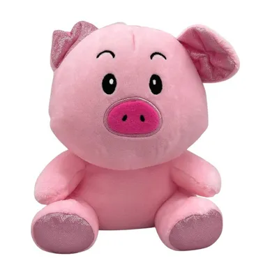 Produktbild von Kuscheltier Schwein 17 cm mit Glitzerohren – Weiches Plüschtier Stofftier