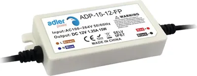 Zdjęcie produktu dla ADP-15-12-FP: Sterownik ADLER 12 V/1,25 A CV IP67