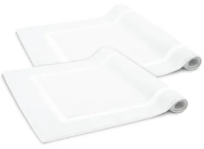 Produktbild von 2er Set Badevorlagen, 100% Baumwolle, 50x80 cm, weiß