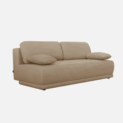 Produktbild von sweeek - 3-Sitzer Schlafsofa mit Chenille-Bezug und Stauraum - Taupe