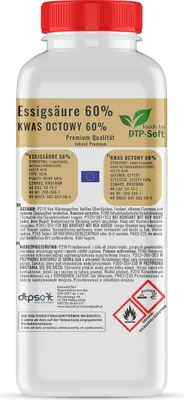 Produktbild von 1l Essigsäure 60% | 1kg | Essigessenz 1 liter