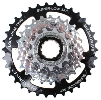 Produktbild von SunRace Schraubkranz MFM4S 7-fach,13-34 Zähne,zinc, silber/schwarz