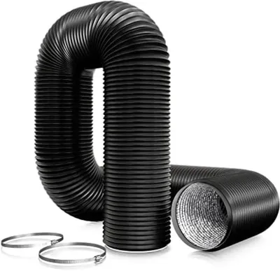 Produktbild von PolkaHome® Flexible Abwasserschlauch 150mm – 3 Meter PVC Lüftungsschlauch mit Klemmen