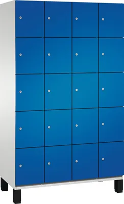 Produktbild von Fächerschrank, 4x5 Fächer, Abt. B 300 mm, Selbstbelüftungskonzept, BxTxH 1200x525x1980 mm, RAL 7035/5010