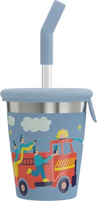 Productafbeelding van Drinkbeker voor kinderen met deksel en rietje - Siliconen deksel en Tritan - Rietje - Bestand tegen vlekken - - Vrij - Licht en robuust