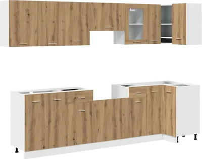 Obrázok produktu pre vidaXL 11-dielna súprava kuchynských skriniek Lyon Artisan dub na báze dreva