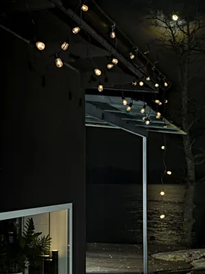 Produktbild von KONSTSMIDE LED Biergartenkette, klar, 40 klare Birnen / 80 LEDs warmweiß, 6V Außen