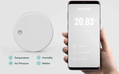Produktbild von Ruuvi RT4in1, Luftqualität, Feuchtigkeit, Temperatur, Windgeschwindigkeit, Kabellos, Bluetooth, 5 - 60 °C, Weiß, Polycarbonat (PC)