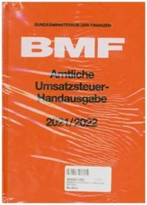Produktbild von Amtliche Umsatzsteuer-Handausgabe 2021/2022