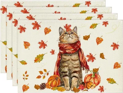 Obrázok produktu pre Jesenné podložky tekvice javorové listy sada 4 podložiek 30x45cm