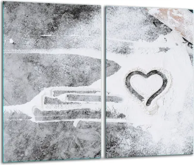 Image de Plaques de recouvrement pour cuisinière 2 pièces 30x52 Couverture pour plaque vitrocéramique verre cœur