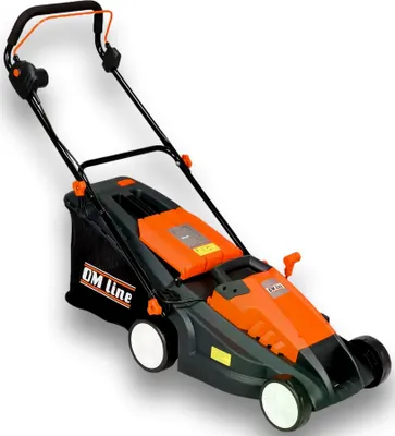Zdjęcie produktu dla Oleo Mac Om-Line E1600 Kosiarka Elektryczna Do Trawy Silnik Indukcyjny Miedziane Uzwojenie 1600W / 38Cm Ob-Cnee1600 -