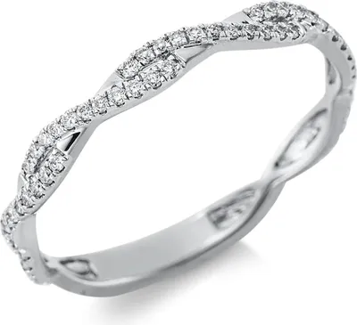 Produktbild von Ring aus 750 Gold Weißgold 75 Brillanten 0,23ct TW-SI B:2,3mm Innenumfang 54mm  Ø17.2mm