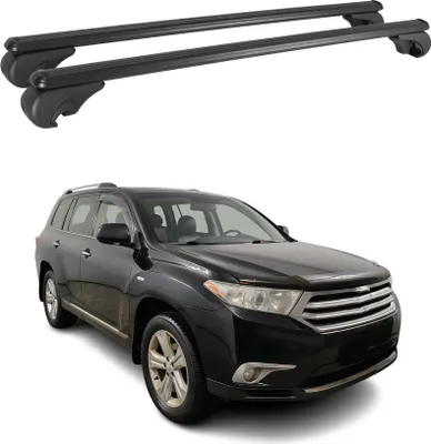 Produktbild von Dachträger für Toyota Highlander 2007-2013 Gepäckträger Grundträger Alu Schwarz