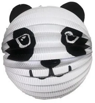 Image de Twisk Lampion Panda 20 cm blanc Papier Décoration fête d'enfants